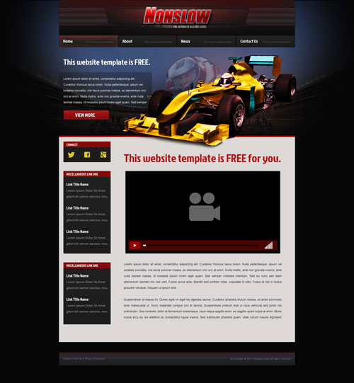 Ready Car Racing site Template Free site Templates