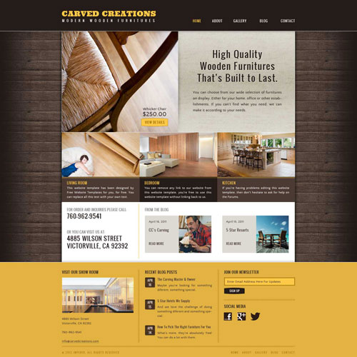 Wood Working Website Template Free Website Templates