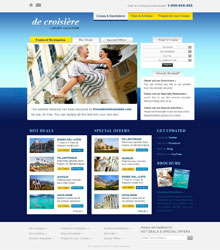 Cruise vacation web template