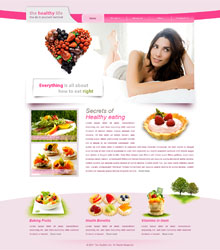 Healthy life web template