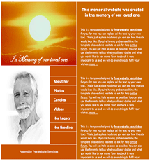 Memorial website template