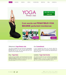 Yoga website template